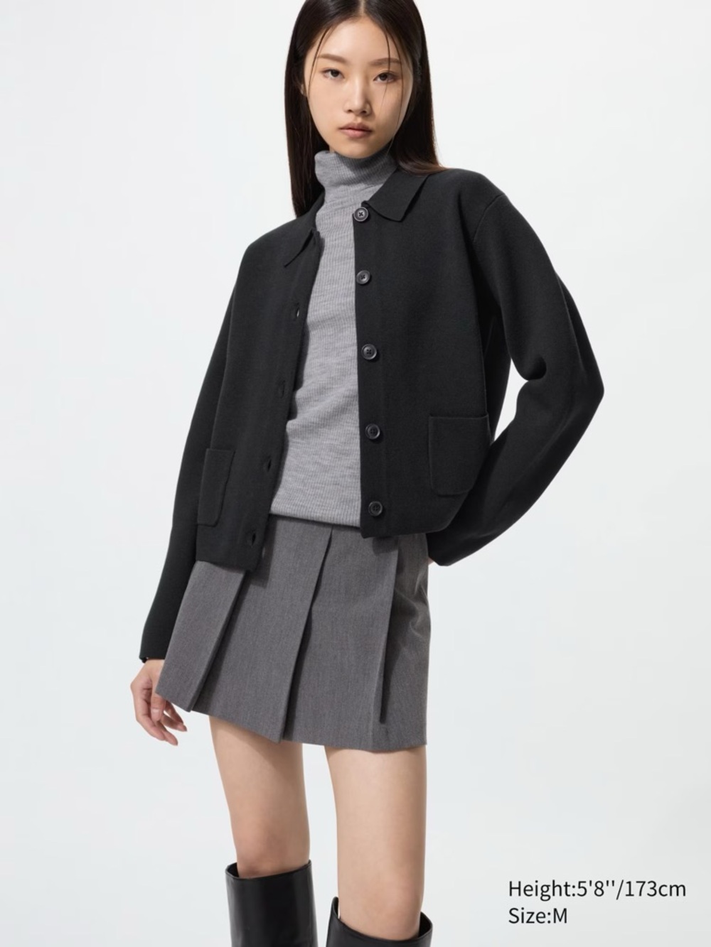 Uniqlo Milano Ribbed Knitted Jacket